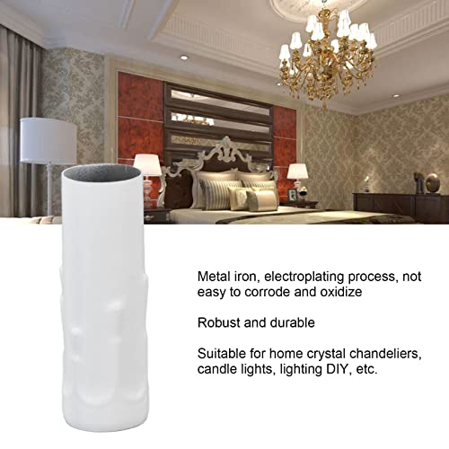 10Pcs E14 Candle Lamp Holder, Iron Base Tube 25x80mm Durable Replacement, Exquisite Craftsmanship for Crystal Chandeliers