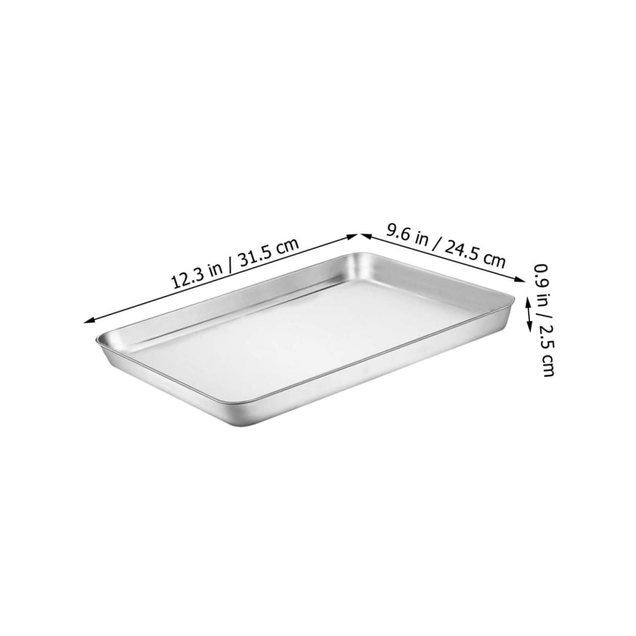 Ciieeo Stainless Steel Baking Tray Cake Pan for Cookies Pies and Desserts Non Stick Design Multi Functional Kitchen Bakeware Easy Clean Oven Safe