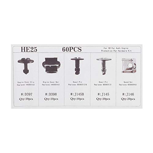 Kit de ferragens para bandeja de motor, prático resistente 60 peças, pino de porca de panela de moto