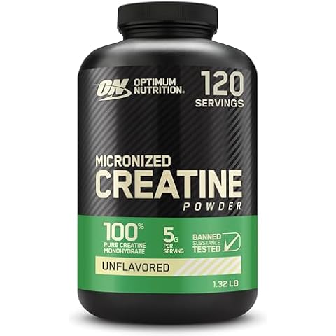 Optimum Nutrition Micronized Creatine Monohydrate Powder, Unflavored, Keto Friendly, 120 Servings (Packaging May Vary) Cover