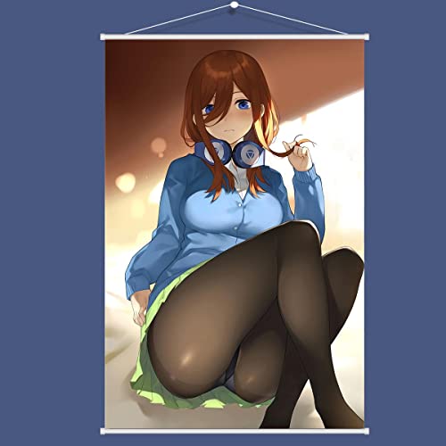 YANGSONG タペストリー 五等分の花嫁 中野三玖 同人 タペストリー ポスター 掛ける絵 アニメ(60cm X 90cm)（Amazon）