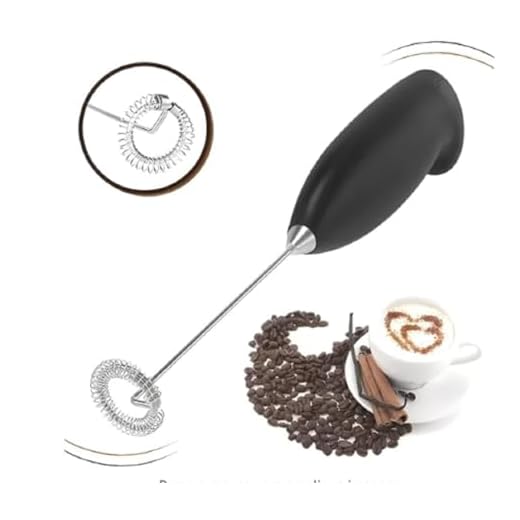 Mini Mixer Misturador Haste Inox Preto Para Bebidas Batedor Espumador de Leite Café Ovo Shake Vitaminas Cozinha Multiuso Fuê Portátil Pilha (AA não inclusa) - MELLUZ
