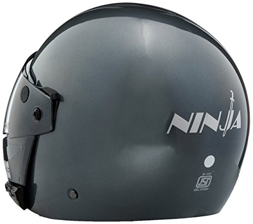 Image of Studds Ninja Pastel Plain Flip Up Full Face Helmet (Gun Grey, M)