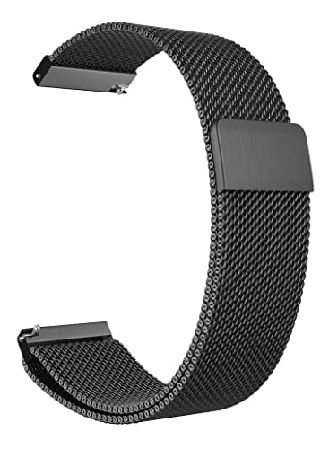 Pulseira Milanesa Gtr 2 de Metal 22mm Para Amazfit Gtr2 Preto - (C7COMPANY)