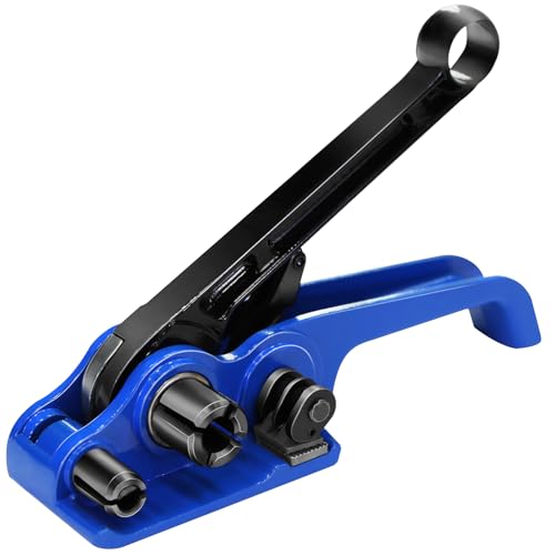 Heavy Duty Banding Strapping Tensioner &amp; Cutter Manual Packaging Tools Windlass for 1/2"-3/4" Width Polyester Poly Strap(Bearing Swivle Mute)