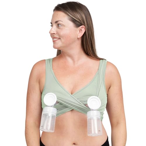 Image of Larken Hands Free Pumping Bra for Breastfeeding | Breast Pump - Maternity Bras for Pregnancy, Pumping & Nursing Bra in One