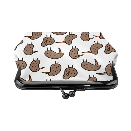 Kiwi Birds Cute print Women's leather kiss lock coin wallet Portable wallet for office and travel2