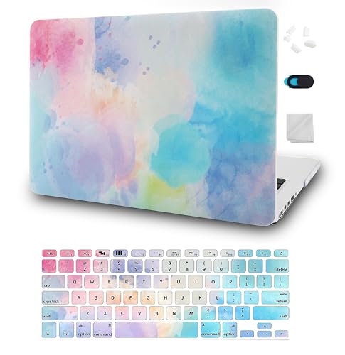 KECC Compatible with MacBook Air 13 inch Case 2010-2017 Release (Old Version) A1466 A1369 Plastic Hard Shell for MacBook Air 13.3 inch + Keyboard Cover, Blue Mist