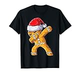 Dabbing Gingerbread Santa Christmas Boys Men Xmas Cookie T-Shirt