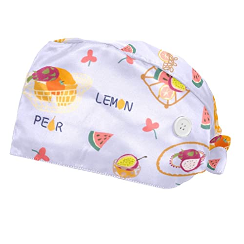 Casquettes de travail respirantes JDEZ anti-transpiration avec motif fruit