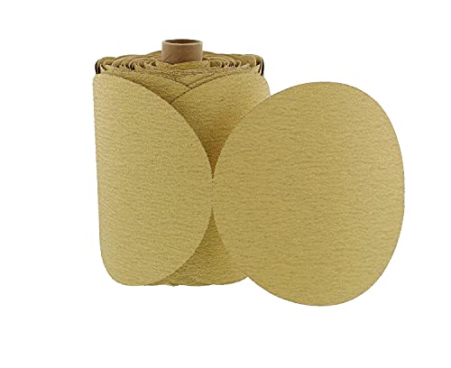 ABN 80 Grit Sandpaper Roll - 6 Inch Round Sanding Discs Aluminum Oxide Sandpaper Discs with Adhesive Back, 100Pc