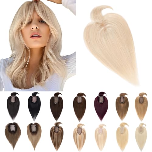SEGO Hair Toppers for Women Real Human Hair With Bangs,