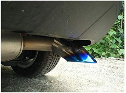 1pcs Blue Stainless Steel Exhaust Tail Rear Muffler Tip Tailpipe Trim For Ford Focus Hatchback 2011 2012 2013 2014 2015 2016 2017 2018 2019 2020 2021 2022 2023 2024