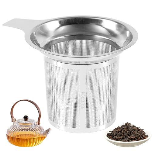 Infusor para Té en Hojas - Filtro De Acero Inoxidable | Malla Ultrafina Reutilizable con Asa para Exteriores Hogar Dormitorio Fiesta Cocina Acampada