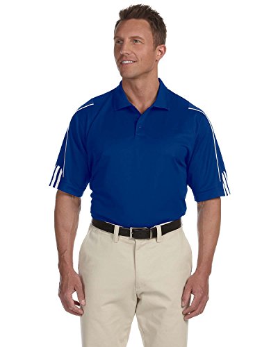 Polo Adidas Golf Climalite bleu royal blanc taille L stretch respirant