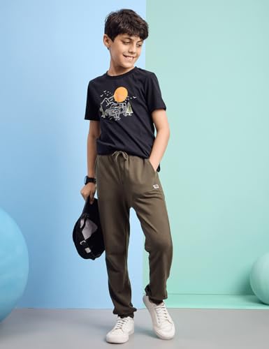 Image of Amazon Brand - Symbol Boys 100% Cotton Graphic Printed Half Sleeves T-Shirt | Age 6-14 Years