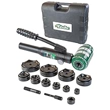 Hydraulic Knockout Punch Electrical Conduit Hole Cutter Set KO Tool Kit 1/2 to 2 inch 8T1/2"-2" Integral 1/2"4"