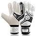 Obbsen Guanti da Portiere per Bambino e Adulto, Guanti da Calcio con Forte Presa e Protezione Dita- Stecche, Comodo e sicuro (Nero, 6)