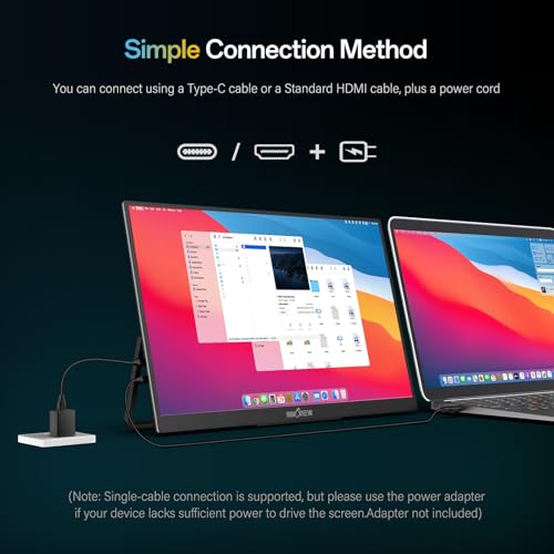Image of InnoView 16 inch Portable Monitor 144Hz Portable Gaming Monitor Supports 120Hz with Protective Sleeve, External Monitor, Lightweight, Travel Monitor for Laptop, PS5, Mac, Xbox (Not Includes Adapter)