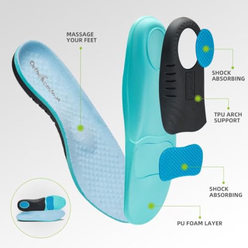 Image of OrthoComfoot Women's Arch Support Shoes,Plantar Fasciitis, Foot and Heel Pain Relief, Orthopedic Boat Shoes for Diabetic Bunions