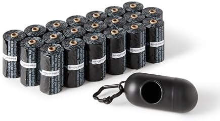 Amazon Basics Dog Poop Bags with Dispenser, 300 Count, Enhanced f...