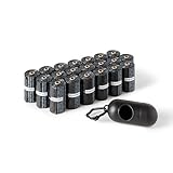 Amazon Basics Dog Poop Bags with Dispenser, 300 Count, Enhanced for Guaranteed Leakproof, Unscented, Includes Leash Clip