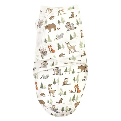 Image of Hudson Baby Unisex Baby Cotton Swaddle Wrap, Forest Animals, 0-3 Months