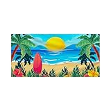 Badematte Schwarz 150 75 cm buntes Strandtuch, Mikrofaser Strandtücher für Reisen, Handtuch für Schwimmer, sanddichte Strandtücher Damen, Herren, Mädchen, coole Pool Handtücher, saugfähiges (A, A)