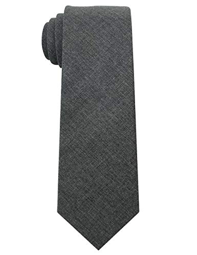 Image of Kebocis Mens Solid Color Cotton Necktie for Men
