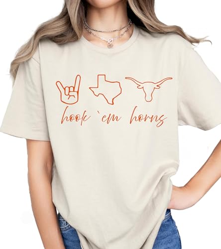 Hook em Horns Texas Shirt - Boho Cow T-Shirt - Unisex Texas Cowboys Shirt