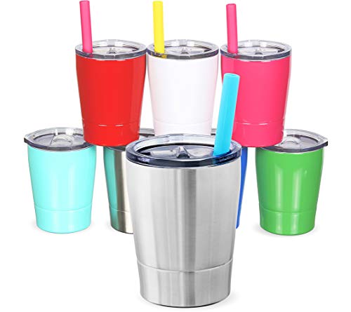 Colorful PoPo Kids Stainless Steel Cup Lovely Small Rambler Tumbler Sippy Cup