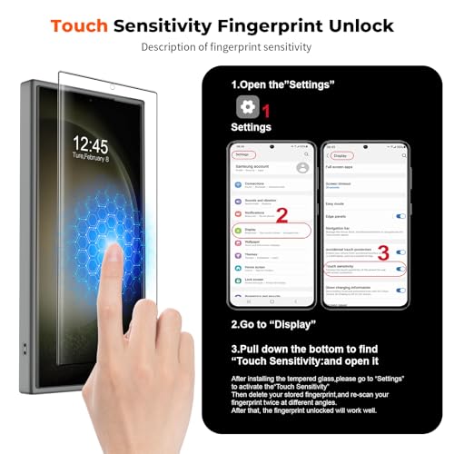 Image of SUPFINE Magnetic for Samsung Galaxy S23 Ultra Case with Screen Protector, (Built-in Magnets) (Military Grade Drop Protection) Slim Translucent Shockproof Phone Case,Titanium Gray