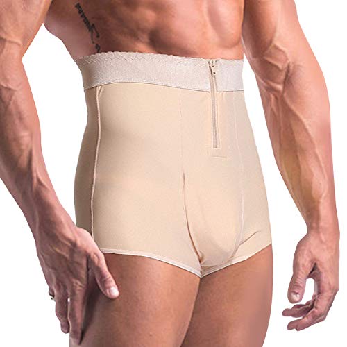NBVIC Men Tummy Control Shorts High Waist Slimming Shapewear Underwear Compression Belly Girdle Boxer Briefs Body Shaper