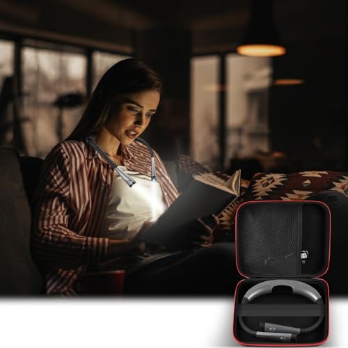 Image of Case Compatible with Glocusent / for Vekkia / for LITOM / for LEDGLE / for TAKKUI / for TSINGREE LED Neck Reading Light Book Light for Reading in Bed. Storage Carrying Holder Fits for USB Cable (Box Only)