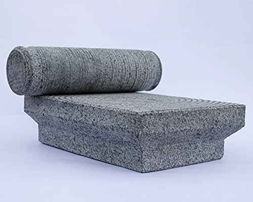 MYNAKSHA Ammikallu or Grindstones Hand Grinder/SIL Batta Large Size(Grey) for Kitchens(11 * 7 in) spl