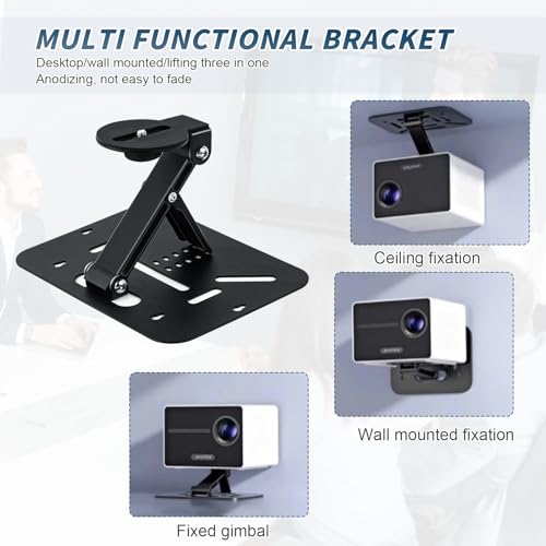 Beamer Halterung Ständer, Projektor Halterung, Desktop Projektorhalterung, Ständer Stativ Halterung 360°Drehbar, für Projektor Wall Ceiling Mount mit 1/4 Zoll Schraubschnittstelle Projektorhalter
