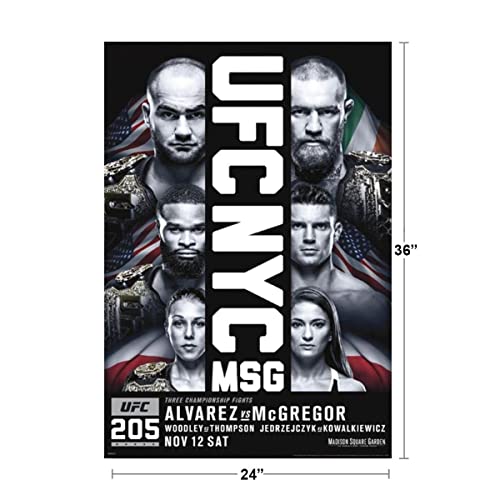 Pyramid America Official Ufc 205 Eddie Alvarez Vs Conor Mcgregor Sports Cool Wall Decor Art Print Poster 24X36 #TOP2