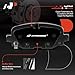 A-Premium 12.59 inch (320mm) Rear Solid Disc Brake Rotors + Ceramic Pads Kit Compatible with Select Jeep Models - Cherokee 2014-2021, 6-PC Set