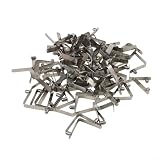100 Stück Federclip Verriegelungsrohr Pin Push Clip für Zeltstange für Kajak Paddel Stahl Sicherer Schnappverschluss Perle 6 mm Durchmesser Silber Flexibel Starker Widerstand