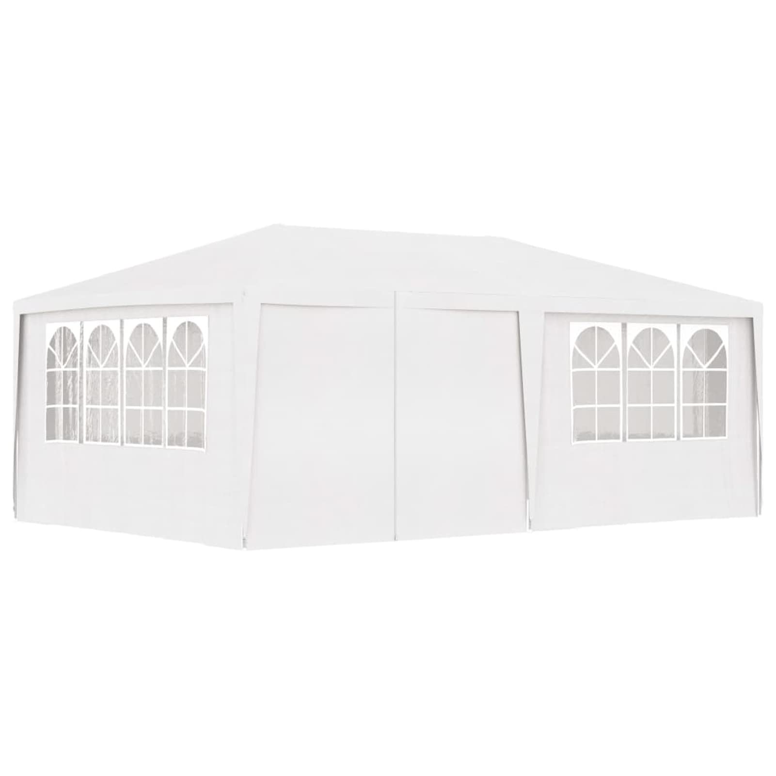 Gazebo Professionale con Pareti 4x6 m Bianco 90 g/m²,Gazebo Pergola Con Telo Impermeabile Richiudibile E Struttura Rettangolare In Acciaio Inossidabile Ad Alta Densità,Per Arredo Giardino,Terraz
