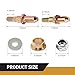 Bookeel 4 PCS Car Front Door Hinge Pins Bushings Repair Kit, Waterproof Iron Rust-Resistant Wear-Resistant Door Hinge Pin + Bushing + Flat Washer + Nut, Replacement for Chevrolet Full-Size GMC (Gold)