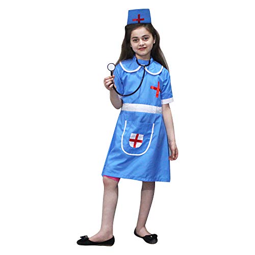 Image of Kaku Fancy Dresses Our Helper Costume for Boys & Girls | Social Helper Doctor, Nurse, Fireman, Postman, Teacher, Farmer Dress For Kids