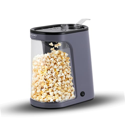 Pipoqueira Elétrica Mallory Gourmet – 1200W, Pipoca Sem Óleo, Reservatório Transparente, Botão Liga/Desliga e Pés Antiderrapantes – 127V