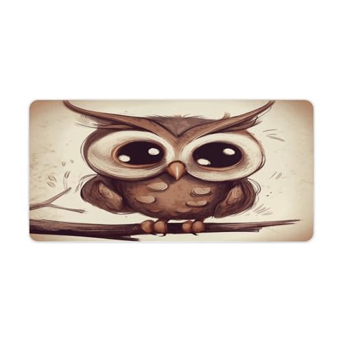 Cute Owl Desk Pad grande goma antideslizante 30x60cm