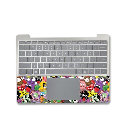 Image of MightySkins Carbon Fiber Skin Compatible with Microsoft Surface Laptop Go 3 (2023) Full Wrap Kit - Monster Mash | Protective, Durable Textured Carbon Fiber Finish | Made in The USA