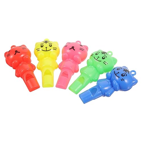 Gogogmee 10Pcs Cat Whistles with Lanyard Durable Party Favors for Cheerleading Props for Sports Events for Birthday Parties and Outdoor Activities