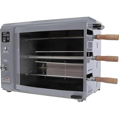 Brazilian Flame Churrasco® Gas Rotisserie Oven Grill Roaster with Auto Rotating Skewers for Rotisserie Chicken, Brazilian Style BBQ and Churrasco, Shawarma Machine, Propane Grill