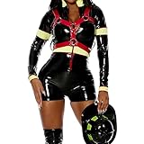 Forplay Women's Keep It Lit Sexy Firefighter Costume Set, Black, M/L
