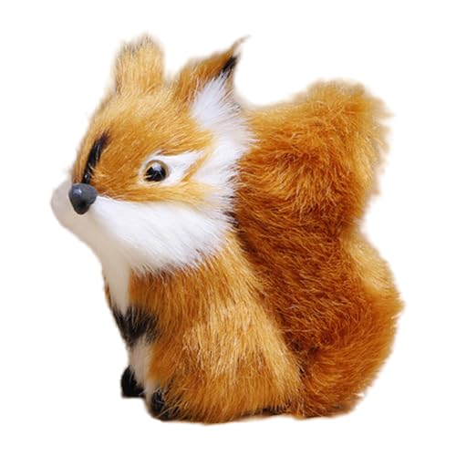 Générique Peluche Écureuil | Figurine Réaliste Peluche Écureuil à Poser,Modèle Animal en - Décoration Collection Salon Maison Chambre Étagère