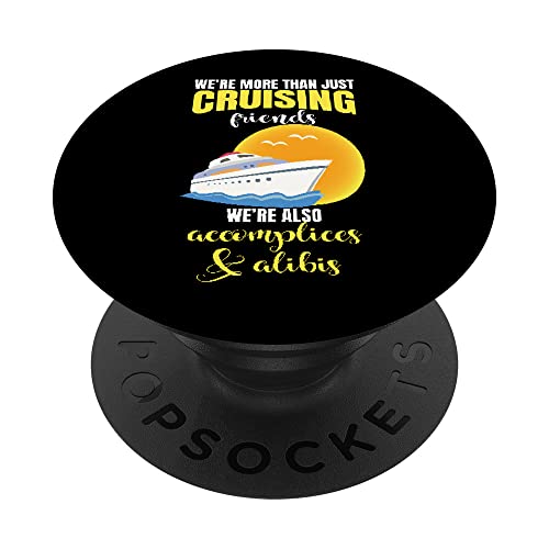 We Crusing Friends Funny Cruise Ship Lover Gráfico PopSockets PopGrip Intercambiable